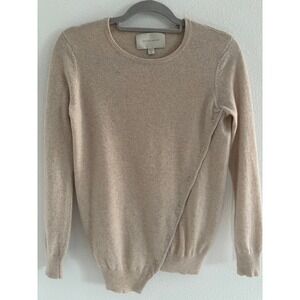 Brochu Walker Cashmere Sweater Womens Small Cream Quiet Luxury Preppy Old Money‎